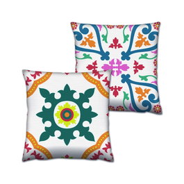 Aberto Design AB-4661-4662 Juego de Cojines Lujosos, 50% Algodón, 50% Poliéster, 43 x 43 cm, 2 Piezas